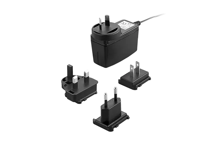 TRG10R 10Watts AC-DC Interchangeable Plug Wall-mount Power Adapter Level VI Effciency